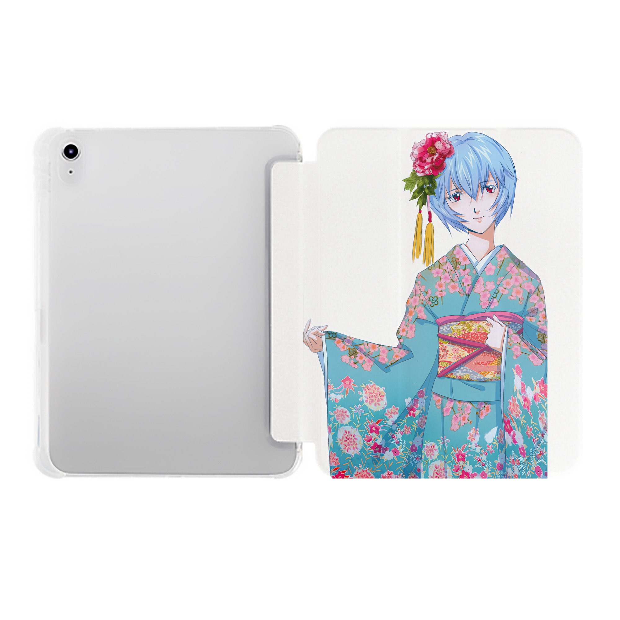 （画像用） EVA 新世紀エヴァンゲリオン IPad ケース ペン収納付き 三つ折りスタンド PUレザー×シリコン 対応機種9.5/10.5/10.9インチ